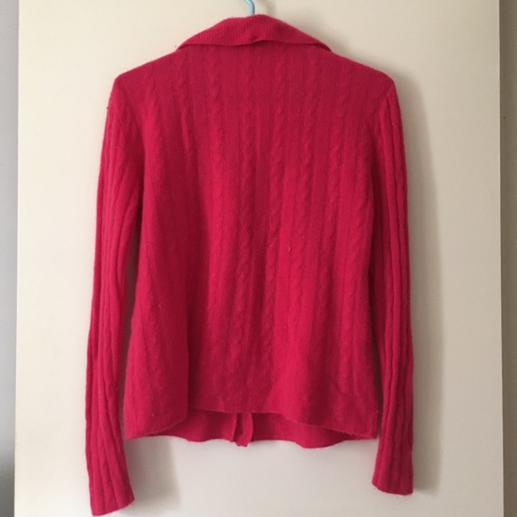 LAMBERTO LOSANI x Cashmeres Etc 100% Cashmere Pink Cable Knit Collared S… - Picture 4 of 4
